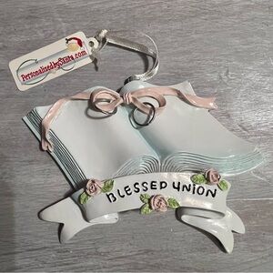Blessed Union Ornament ready for Personalization